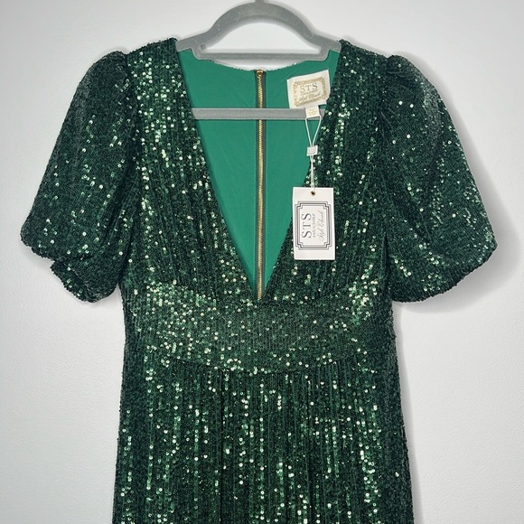 NWT Sail to Stable x Style Charade Emerald Ava Sequin Maxi Dress in Size XS - Picture 2 of 8
